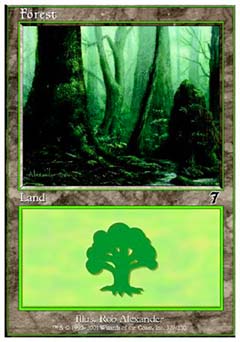Forest (328) (7th Edition) Light Play Foil