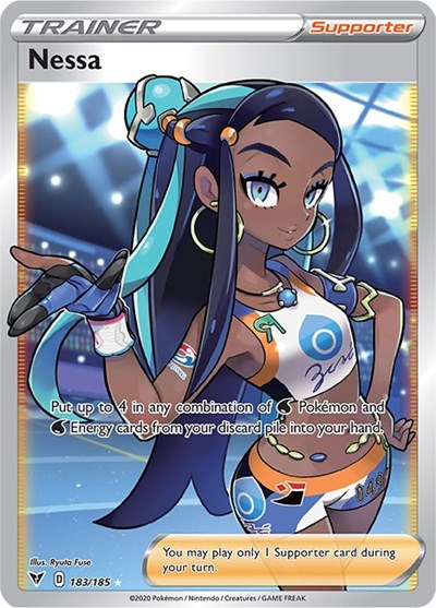 Nessa (Full Art) (SWSH04: Vivid Voltage) Light Play Foil