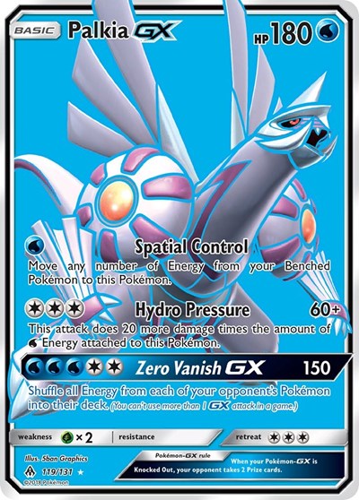 Palkia GX (Full Art) (SM - Forbidden Light) Medium Play Holofoil