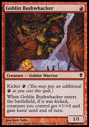 Goblin Bushwhacker (Zendikar) Light Play