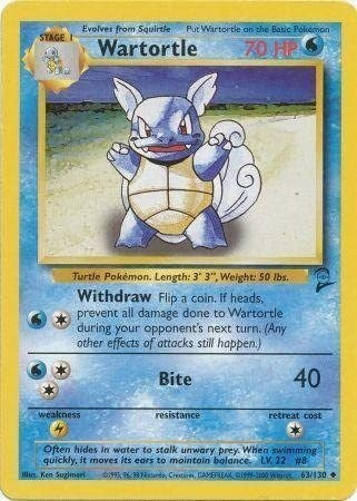 Wartortle (Base Set 2) Light Play