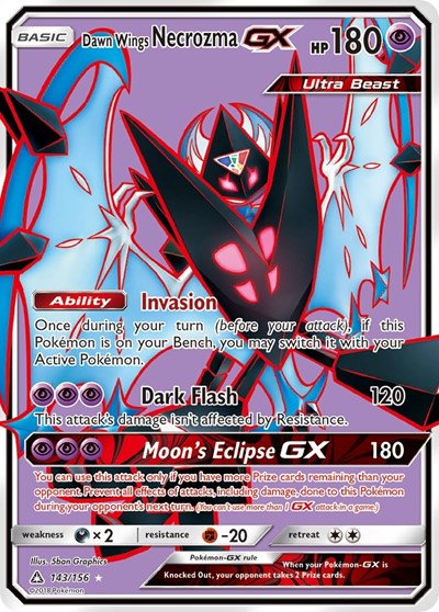 Dawn Wings Necrozma GX (Full Art) (SM - Ultra Prism) Light Play Holofoil