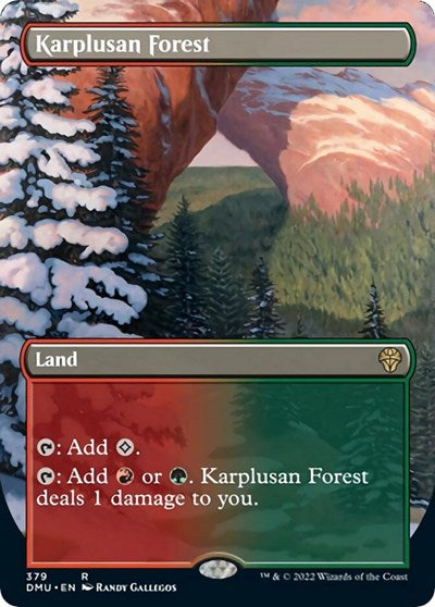 Karplusan Forest (Borderless) (Dominaria United) Light Play Foil