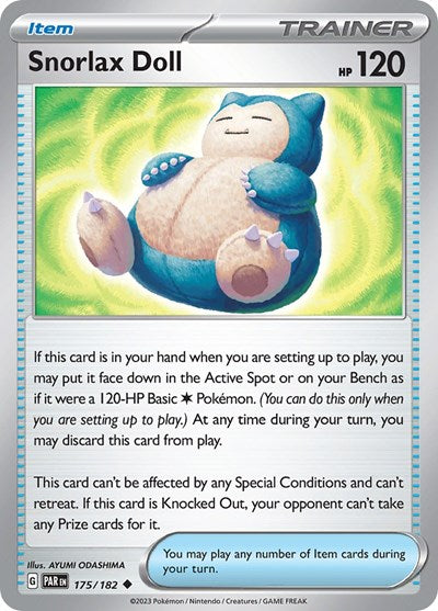 Snorlax Doll (Scarlet and Violet: Paradox Rift) Light Play Reverse Holofoil