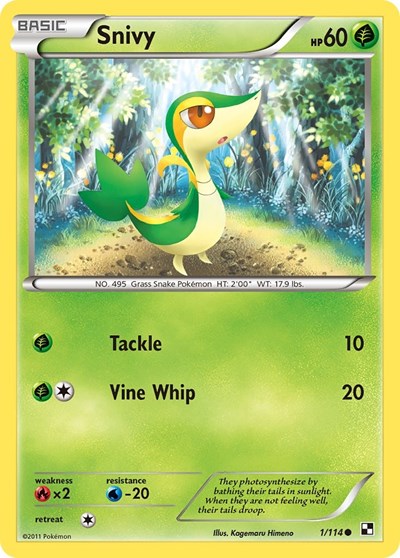 Snivy (1) (Black and White) Light Play