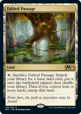 Fabled Passage (Magic 2021 Core Set) Light Play