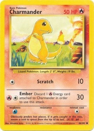 Charmander (Base Set) Light Play