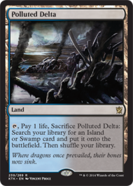 Polluted Delta (Khans of Tarkir) Light Play