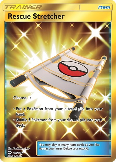 Rescue Stretcher (Secret) (SM - Burning Shadows) Light Play Holofoil