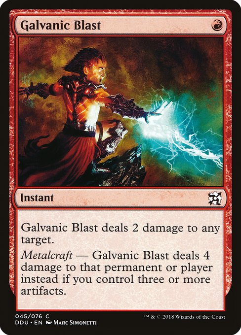 Galvanic Blast (Duel Decks: Elves vs Inventors) Light Play