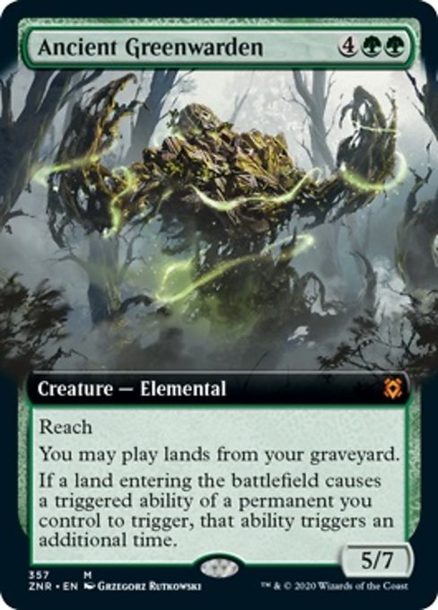 Ancient Greenwarden (Extended Art) (Zendikar Rising) Light Play Foil