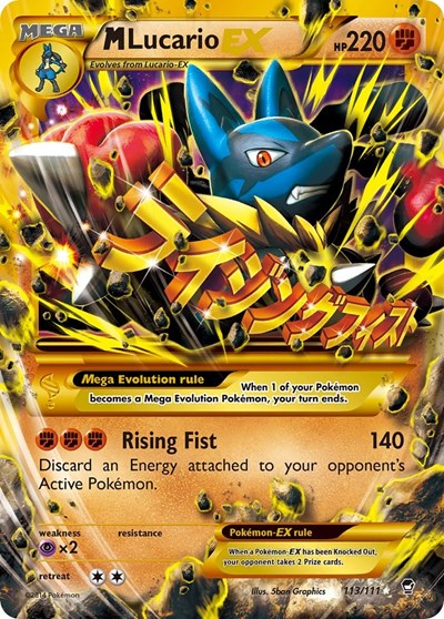 M Lucario EX (Secret) (XY - Furious Fists) Light Play Holofoil