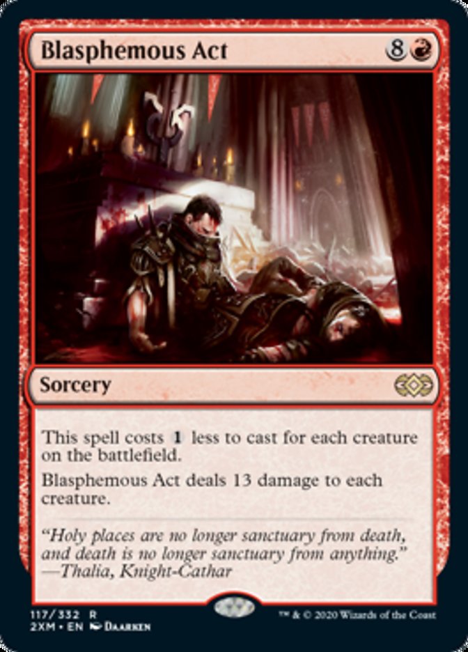 Blasphemous Act (Double Masters) Light Play Foil