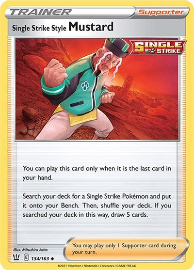 Single Strike Style Mustard (SWSH05: Battle Styles) Light Play Reverse Holofoil