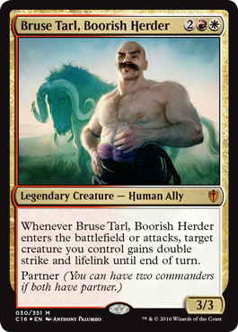 Bruse Tarl, Boorish Herder (Commander 2016 Edition) Light Play Foil