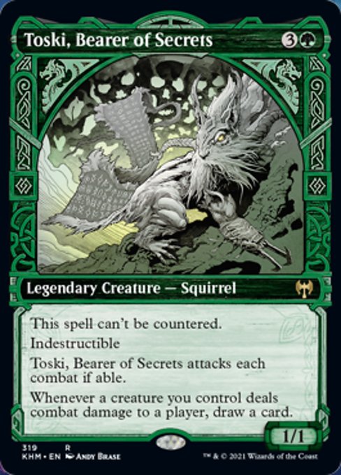 Toski, Bearer of Secrets (Showcase) (Kaldheim) Light Play Foil