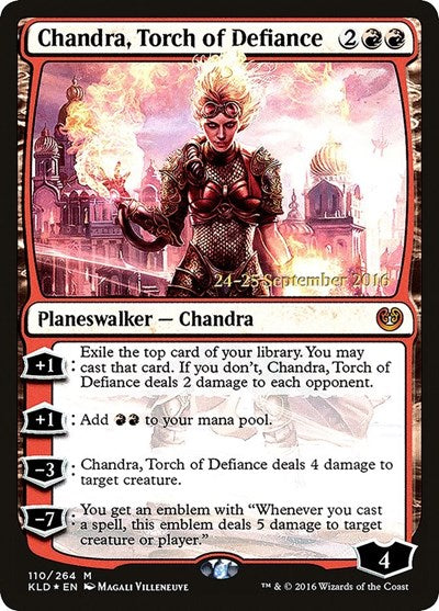 Chandra, Torch of Defiance (Promos: Prerelease Cards) Light Play Foil