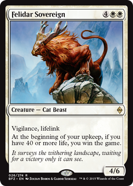 Felidar Sovereign (Battle for Zendikar) Light Play