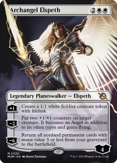 Archangel Elspeth (Borderless) (March of the Machine) Light Play Foil