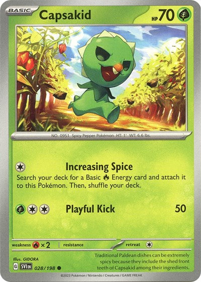 Capsakid - 028 (Scarlet and Violet: Base Set) Light Play Reverse Holofoil