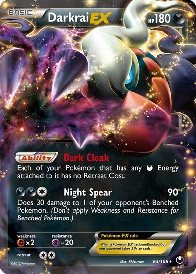 Darkrai EX (Dark Explorers) Light Play Holofoil