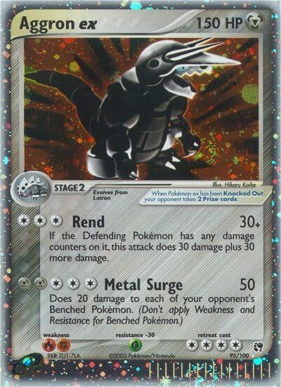 Aggron ex (Sandstorm) Medium Play Holofoil