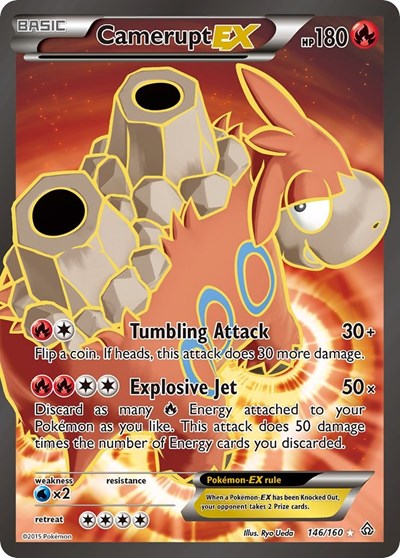 Camerupt EX (146 Full Art) (XY - Primal Clash) Light Play Holofoil