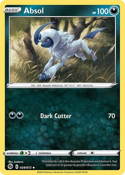 Absol (Champion's Path) Medium Play Reverse Holofoil