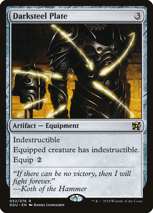 Darksteel Plate (Duel Decks: Elves vs Inventors) Light Play