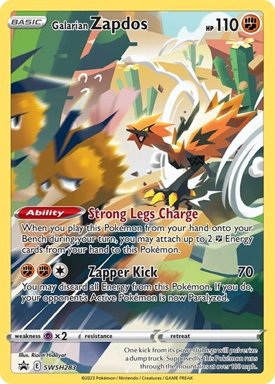 Galarian Zapdos - SWSH283 (SWSH: Sword & Shield Promo Cards) Light Play Foil