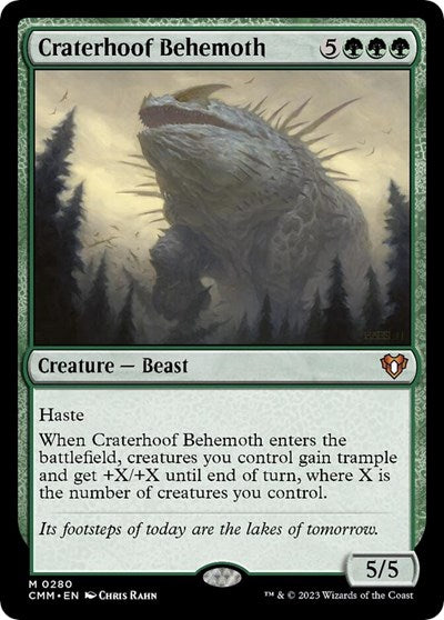 Craterhoof Behemoth (Commander Masters) Light Play