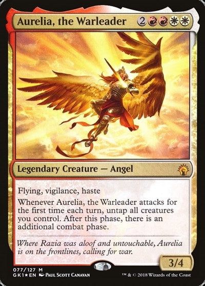 Aurelia, the Warleader (Guilds of Ravnica: Guild Kits) Light Play Foil