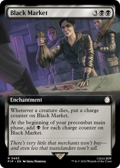 Black Market (Extended Art) (Universes Beyond: Fallout) Light Play Foil