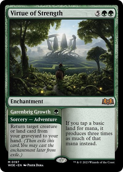 Virtue of Strength (Wilds of Eldraine) Light Play