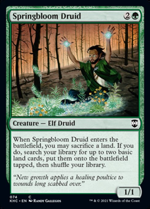 Springbloom Druid (Commander 2021 Kaldheim) Light Play