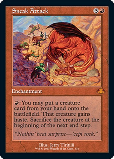 Sneak Attack (Retro Frame) (Dominaria Remastered) Light Play