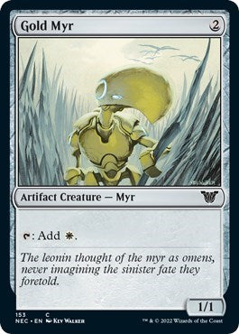 Gold Myr (Commander: Kamigawa: Neon Dynasty) Light Play