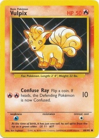 Vulpix (Base Set) Medium Play