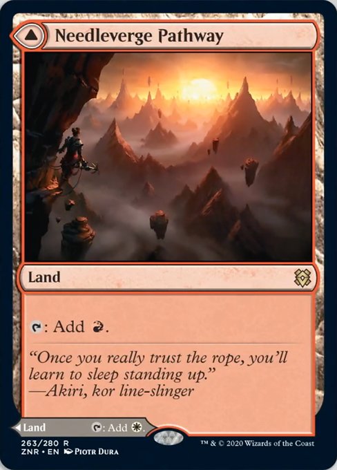 Needleverge Pathway / Pillarverge Pathway (Zendikar Rising) Light Play