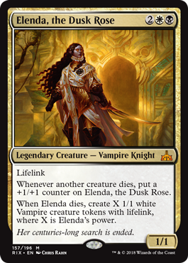 Elenda, the Dusk Rose (Rivals of Ixalan) Light Play