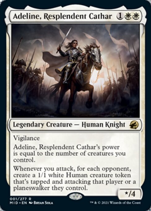 Adeline, Resplendent Cathar (Innistrad: Midnight Hunt) Light Play