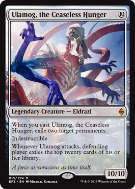 Ulamog, the Ceaseless Hunger (Battle for Zendikar) Light Play French