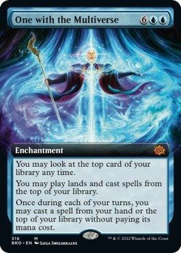 One with the Multiverse (Extended Art) (The Brothers' War) Light Play Foil