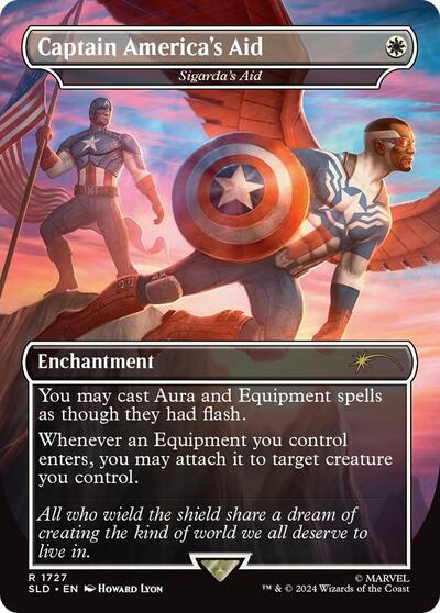 Captain America's Aid - Sigarda's Aid (Rainbow Foil) (Secret Lair) Near Mint Foil