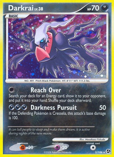 Darkrai (3) (Great Encounters) Light Play Holofoil