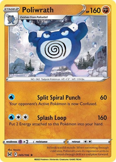 Poliwrath (SWSH11: Lost Origin) Light Play