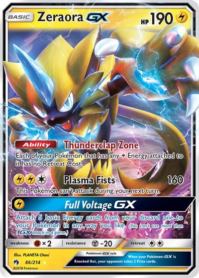 Zeraora GX (SM - Lost Thunder) Light Play Holofoil