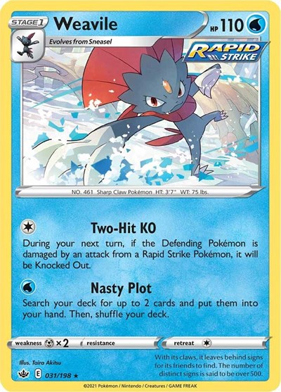 Weavile (SWSH06: Chilling Reign) Light Play Holofoil