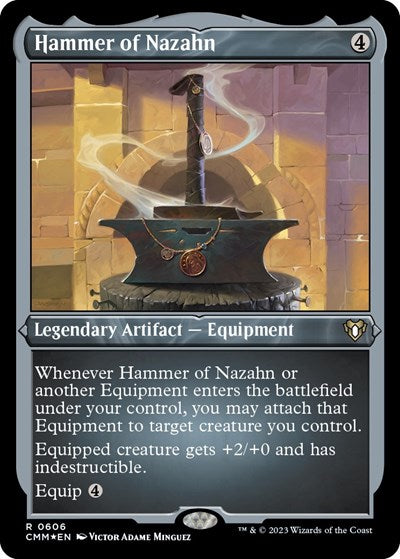 Hammer of Nazahn (Foil Etched) (Commander Masters) Light Play Foil