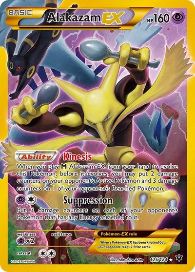 Alakazam EX (Secret) (XY - Fates Collide) Light Play Holofoil